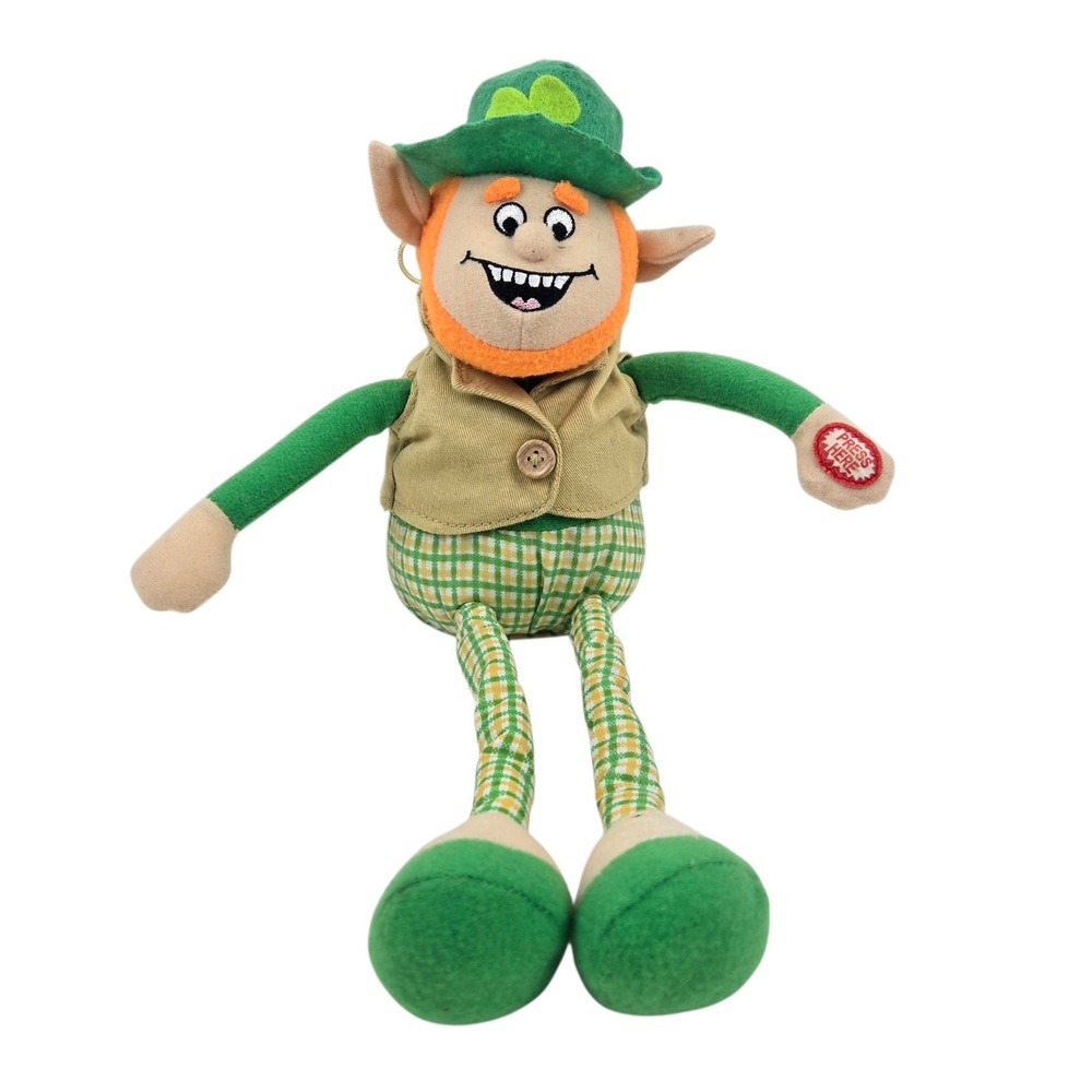 Tekky Toys Riverdancing Leprechaun Talking St Patricks Day Plush Green Vtg 2006